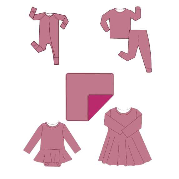 Basic Bamboo Long sleeve twirl dress - On Wednesdays We Wear Pink - Pre-Order BOGO Bamboo tutu dress 24 WrenIvyCo