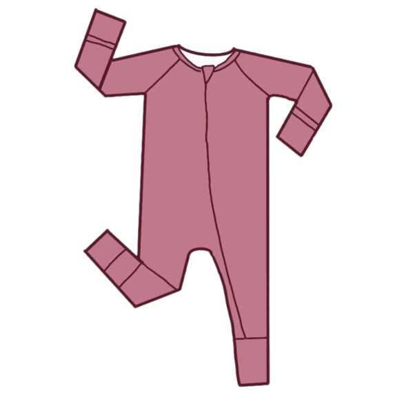 Basic Zippie Pajamas - On Wednesdays We Wear Pink BOGO Bamboo Zippies 24 WrenIvyCo