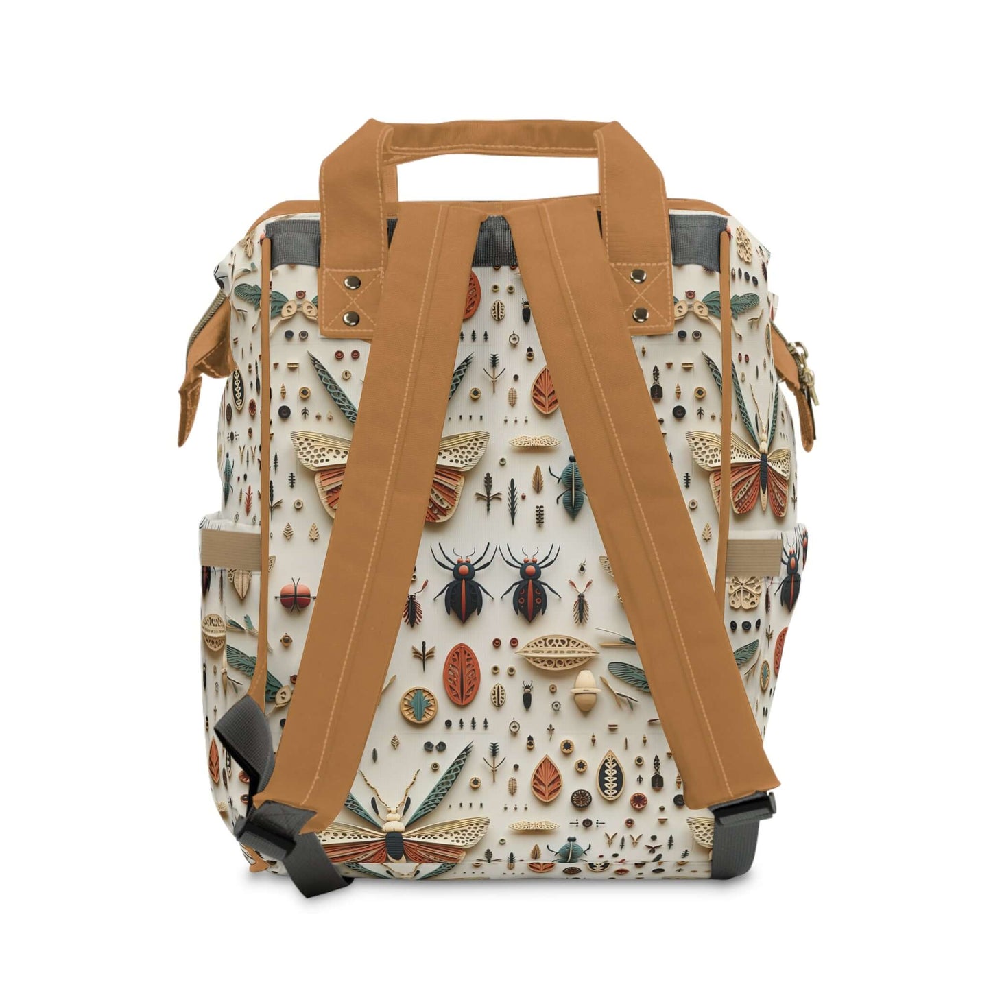 Bugs and Kisses Multifunctional Diaper Backpack-Brown straps All Bags 59 WrenIvyCo