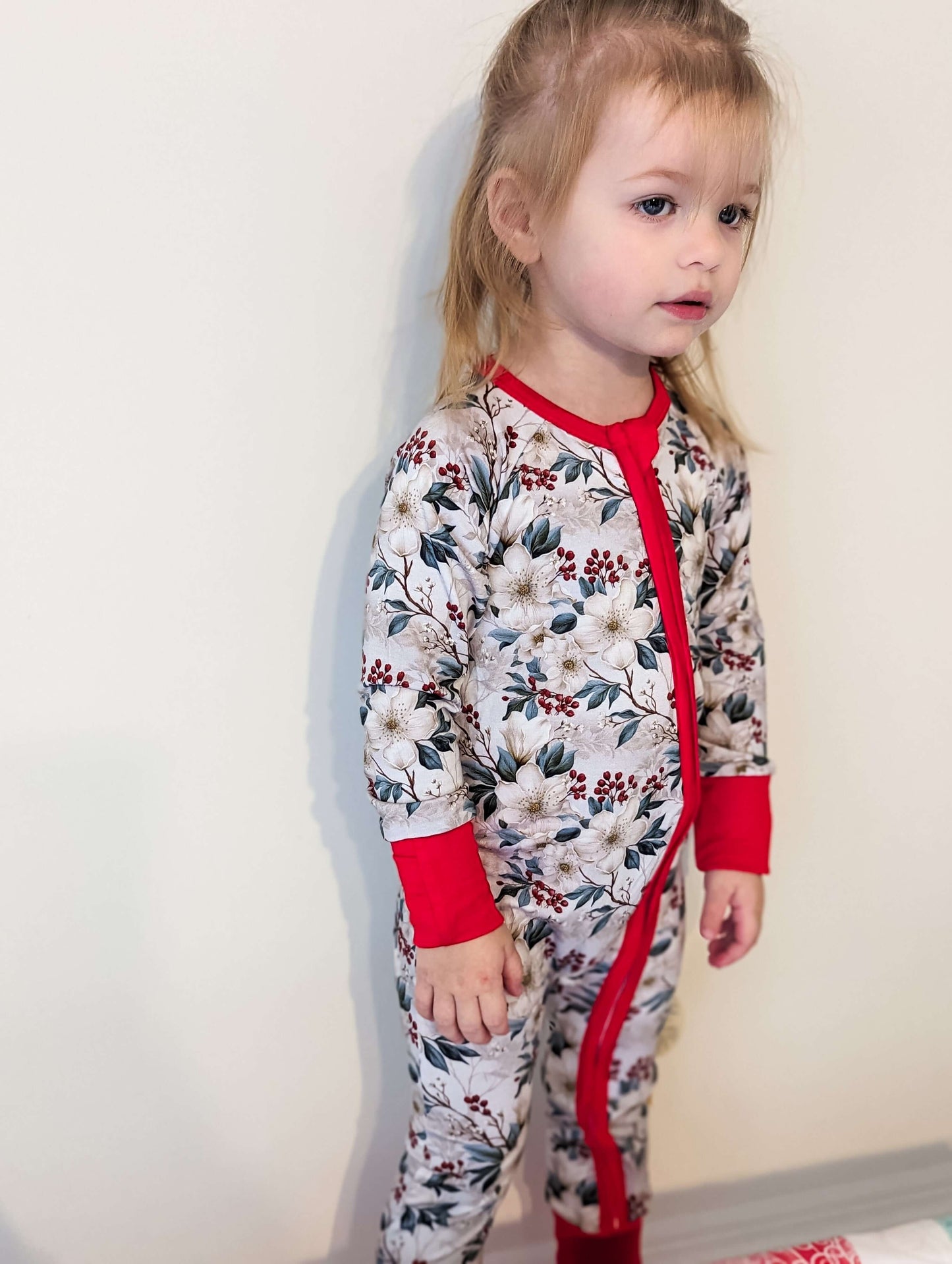 Holly Days ZIPPIE ROMPER Bamboo Pajamas BOGO Pajama 34 WrenIvyCo