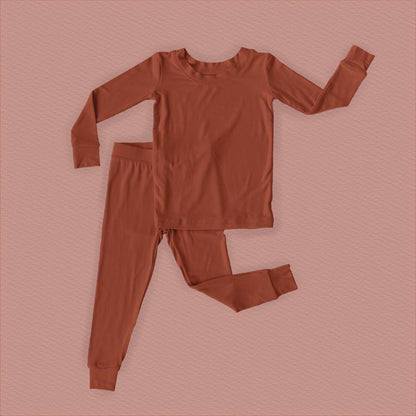 Basic Bamboo 2pc Set Pajamas - Orange You Glad I'm Basic?