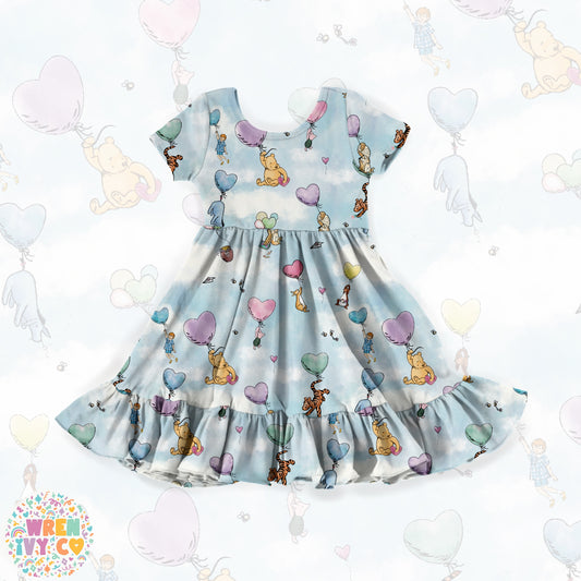 On Cloud Nine Bamboo Twirl Dress  Classic Winnie the Pooh PRE-ORDER