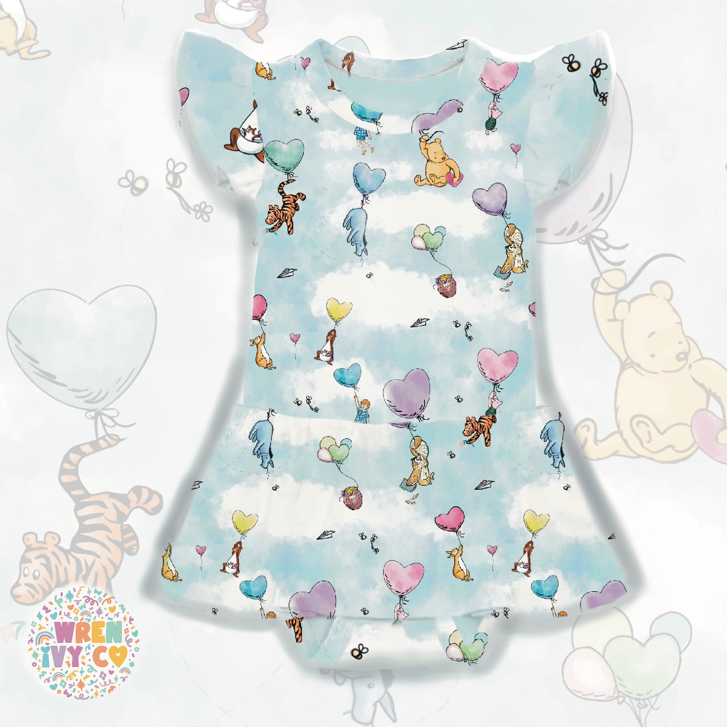 On Cloud Nine Flutter dress  Classic Winnie the Pooh PRE-ORDER