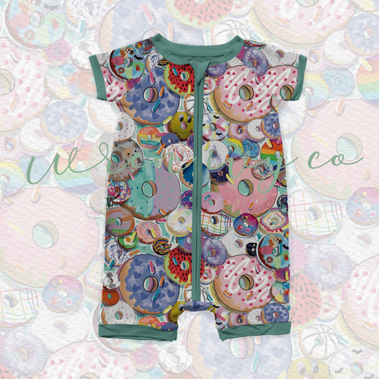 The one with the Donuts Bamboo Shortie Romper