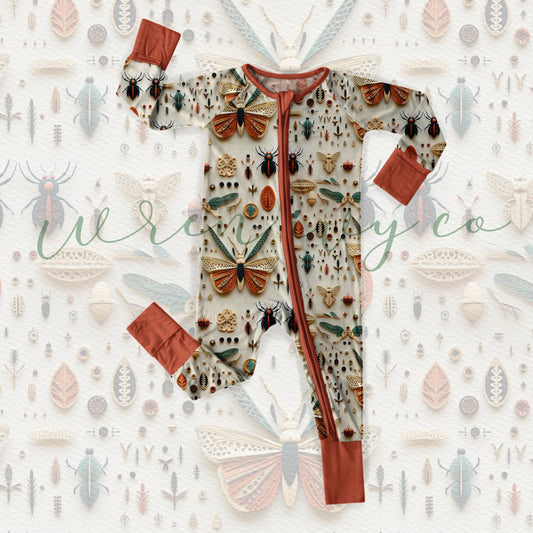 Bugs and Kisses Bamboo Zippie Romper