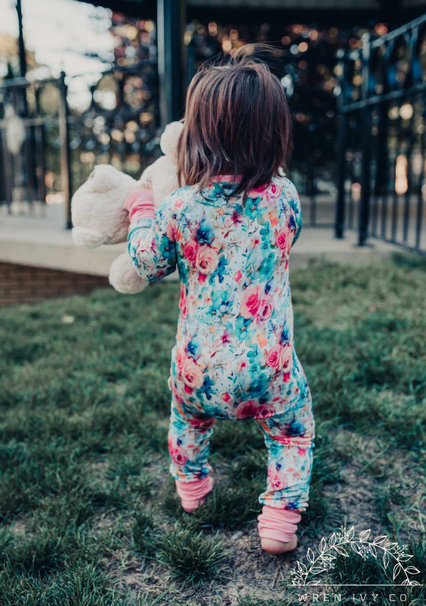 Seaside Blooms Bamboo Baby Pajamas