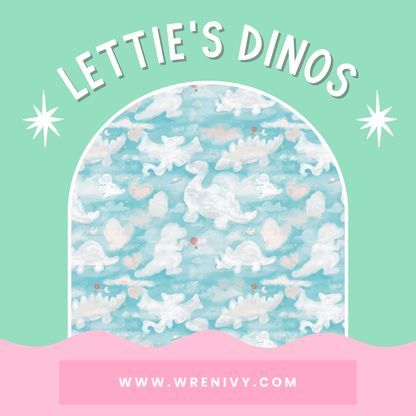 Lettie's Dinos Bamboo Zippie Pajamas Pre-sale due end of December