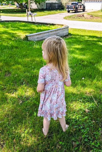 Short Sleeve Bamboo Twirl Dress - What's the Tea?