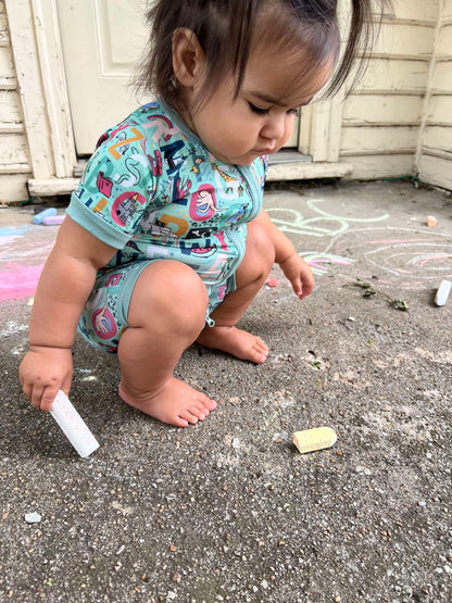 B is for Bamboo Shortie Romper